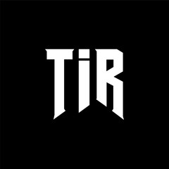 TIR letter logo design for technology company. TIR logo design black and white color combination. TIR logo, TIR vector, TIR design, TIR icon, TIR alphabet. TIR typography logo design.