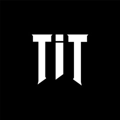 TIT letter logo design for technology company. TIT logo design black and white color combination. TIT logo, TIT vector, TIT design, TIT icon, TIT alphabet. TIT typography logo design.