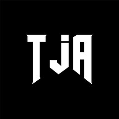 TJA letter logo design for technology company. TJA logo design black and white color combination. TJA logo, TJA vector, TJA design, TJA icon, TJA alphabet. TJA typography logo design.