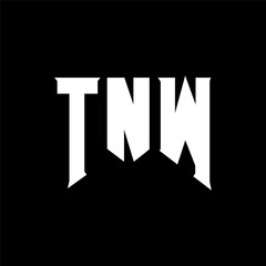 TNW letter logo design for technology company. TNW logo design black and white color combination. TNW logo, TNW vector, TNW design, TNW icon, TNW alphabet. TNW typography logo design.