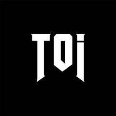 TOI letter logo design for technology company. TOI logo design black and white color combination. TOI logo, TOI vector, TOI design, TOI icon, TOI alphabet. TOI typography logo design.
