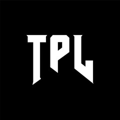 TPL letter logo design for technology company. TPL logo design black and white color combination. TPL logo, TPL vector, TPL design, TPL icon, TPL alphabet. TPL typography logo design.