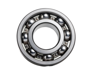 One Ball bearings isolated on white background, cutout 