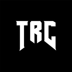 Fototapeta premium TRC letter logo design for technology company. TRC logo design black and white color combination. TRC logo, TRC vector, TRC design, TRC icon, TRC alphabet. TRC typography logo design.