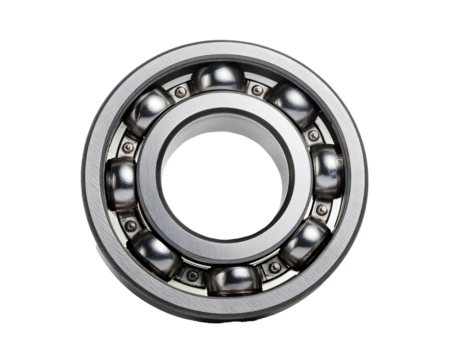 One Ball bearings isolated on white background, cutout 