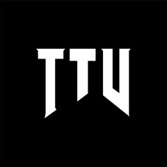 TTV letter logo design for technology company. TTV logo design black and white color combination. TTV logo, TTV vector, TTV design, TTV icon, TTV alphabet. TTV typography logo design.