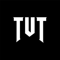 TUT letter logo design for technology company. TUT logo design black and white color combination. TUT logo, TUT vector, TUT design, TUT icon, TUT alphabet. TUT typography logo design.