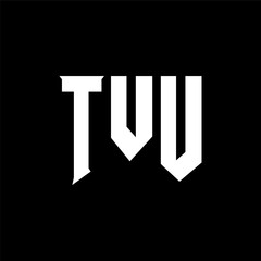 TVU letter logo design for technology company. TVU logo design black and white color combination. TVU logo, TVU vector, TVU design, TVU icon, TVU alphabet. TVU typography logo design.