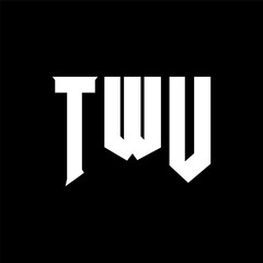 TWU letter logo design for technology company. TWU logo design black and white color combination. TWU logo, TWU vector, TWU design, TWU icon, TWU alphabet. TWU typography logo design.