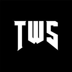 TWS letter logo design for technology company. TWS logo design black and white color combination. TWS logo, TWS vector, TWS design, TWS icon, TWS alphabet. TWS typography logo design.