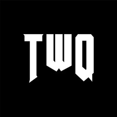 TWQ letter logo design for technology company. TWQ logo design black and white color combination. TWQ logo, TWQ vector, TWQ design, TWQ icon, TWQ alphabet. TWQ typography logo design.
