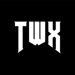 TWX letter logo design for technology company. TWX logo design black and white color combination. TWX logo, TWX vector, TWX design, TWX icon, TWX alphabet. TWX typography logo design.