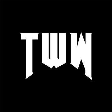 TWW letter logo design for technology company. TWW logo design black and white color combination. TWW logo, TWW vector, TWW design, TWW icon, TWW alphabet. TWW typography logo design.
