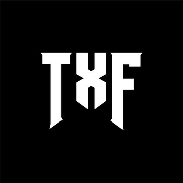 TXF letter logo design for technology company. TXF logo design black and white color combination. TXF logo, TXF vector, TXF design, TXF icon, TXF alphabet. TXF typography logo design.