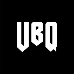 UBQ letter logo design for technology company. UBQ logo design black and white color combination. UBQ logo, UBQ vector, UBQ design, UBQ icon, UBQ alphabet. UBQ typography logo design.