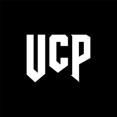UCP letter logo design for technology company. UCP logo design black and white color combination. UCP logo, UCP vector, UCP design, UCP icon, UCP alphabet. UCP typography logo design.