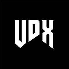 UDX letter logo design for technology company. UDX logo design black and white color combination. UDX logo, UDX vector, UDX design, UDX icon, UDX alphabet. UDX typography logo design.