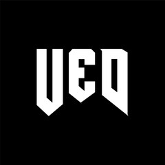 UED letter logo design for technology company. UED logo design black and white color combination. UED logo, UED vector, UED design, UED icon, UED alphabet. UED typography logo design.