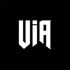 UIA letter logo design for technology company. UIA logo design black and white color combination. UIA logo, UIA vector, UIA design, UIA icon, UIA alphabet. UIA typography logo design.