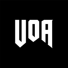UOA letter logo design for technology company. UOA logo design black and white color combination. UOA logo, UOA vector, UOA design, UOA icon, UOA alphabet. UOA typography logo design.