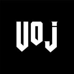 UOJ letter logo design for technology company. UOJ logo design black and white color combination. UOJ logo, UOJ vector, UOJ design, UOJ icon, UOJ alphabet. UOJ typography logo design.