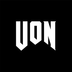 UON letter logo design for technology company. UON logo design black and white color combination. UON logo, UON vector, UON design, UON icon, UON alphabet. UON typography logo design.