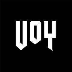 UOY letter logo design for technology company. UOY logo design black and white color combination. UOY logo, UOY vector, UOY design, UOY icon, UOY alphabet. UOY typography logo design.