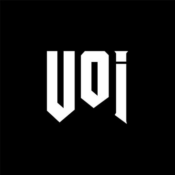 UOI letter logo design for technology company. UOI logo design black and white color combination. UOI logo, UOI vector, UOI design, UOI icon, UOI alphabet. UOI typography logo design.