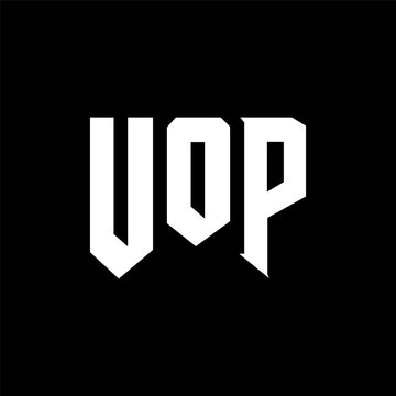 UOP letter logo design for technology company. UOP logo design black and white color combination. UOP logo, UOP vector, UOP design, UOP icon, UOP alphabet. UOP typography logo design.
