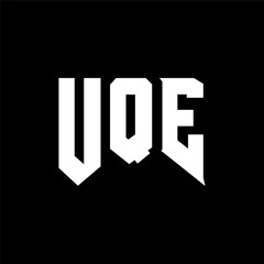 UQE letter logo design for technology company. UQE logo design black and white color combination. UQE logo, UQE vector, UQE design, UQE icon, UQE alphabet. UQE typography logo design.