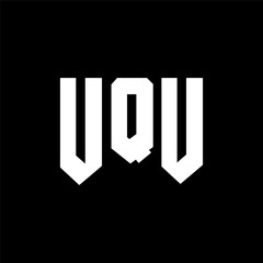 UQU letter logo design for technology company. UQU logo design black and white color combination. UQU logo, UQU vector, UQU design, UQU icon, UQU alphabet. UQU typography logo design.