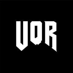 Fototapeta premium UQR letter logo design for technology company. UQR logo design black and white color combination. UQR logo, UQR vector, UQR design, UQR icon, UQR alphabet. UQR typography logo design.