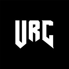 URC letter logo design for technology company. URC logo design black and white color combination. URC logo, URC vector, URC design, URC icon, URC alphabet. URC typography logo design.