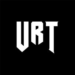 URT letter logo design for technology company. URT logo design black and white color combination. URT logo, URT vector, URT design, URT icon, URT alphabet. URT typography logo design.