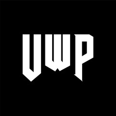 UWP letter logo design for technology company. UWP logo design black and white color combination. UWP logo, UWP vector, UWP design, UWP icon, UWP alphabet. UWP typography logo design.