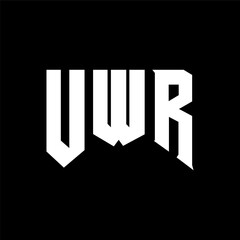 UWR letter logo design for technology company. UWR logo design black and white color combination. UWR logo, UWR vector, UWR design, UWR icon, UWR alphabet. UWR typography logo design.