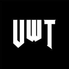 UWT letter logo design for technology company. UWT logo design black and white color combination. UWT logo, UWT vector, UWT design, UWT icon, UWT alphabet. UWT typography logo design.