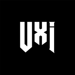 UXI letter logo design for technology company. UXI logo design black and white color combination. UXI logo, UXI vector, UXI design, UXI icon, UXI alphabet. UXI typography logo design.