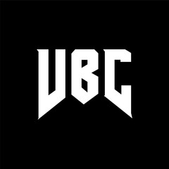 Fototapeta premium VBC letter logo design for technology company. VBC logo design black and white color combination. VBC logo, VBC vector, VBC design, VBC icon, VBC alphabet. VBC typography logo design.