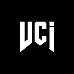 VCI letter logo design for technology company. VCI logo design black and white color combination. VCI logo, VCI vector, VCI design, VCI icon, VCI alphabet. VCI typography logo design.