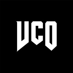 VCO letter logo design for technology company. VCO logo design black and white color combination. VCO logo, VCO vector, VCO design, VCO icon, VCO alphabet. VCO typography logo design.