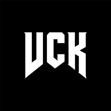 VCK letter logo design for technology company. VCK logo design black and white color combination. VCK logo, VCK vector, VCK design, VCK icon, VCK alphabet. VCK typography logo design.