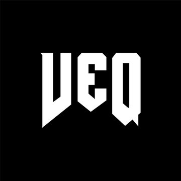 VEQ letter logo design for technology company. VEQ logo design black and white color combination. VEQ logo, VEQ vector, VEQ design, VEQ icon, VEQ alphabet. VEQ typography logo design.