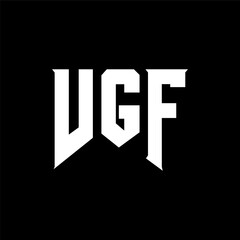 VGF letter logo design for technology company. VGF logo design black and white color combination. VGF logo, VGF vector, VGF design, VGF icon, VGF alphabet. VGF typography logo design.