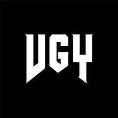 VGY letter logo design for technology company. VGY logo design black and white color combination. VGY logo, VGY vector, VGY design, VGY icon, VGY alphabet. VGY typography logo design.