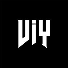 VIY letter logo design for technology company. VIY logo design black and white color combination. VIY logo, VIY vector, VIY design, VIY icon, VIY alphabet. VIY typography logo design.