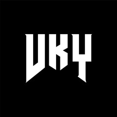 VKY letter logo design for technology company. VKY logo design black and white color combination. VKY logo, VKY vector, VKY design, VKY icon, VKY alphabet. VKY typography logo design.