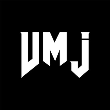 VMJ letter logo design for technology company. VMJ logo design black and white color combination. VMJ logo, VMJ vector, VMJ design, VMJ icon, VMJ alphabet. VMJ typography logo design.