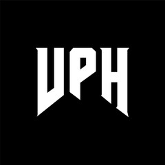 VPH letter logo design for technology company. VPH logo design black and white color combination. VPH logo, VPH vector, VPH design, VPH icon, VPH alphabet. VPH typography logo design.