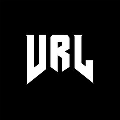 Fototapeta premium VRL letter logo design for technology company. VRL logo design black and white color combination. VRL logo, VRL vector, VRL design, VRL icon, VRL alphabet. VRL typography logo design.